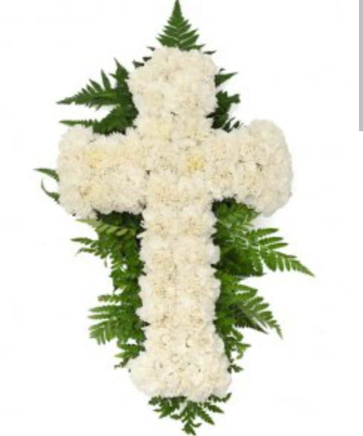 Cruz con claveles